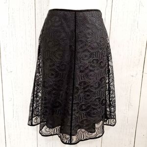 STUDIO M Lace Aline Skirt Velvet Trim Size 2P